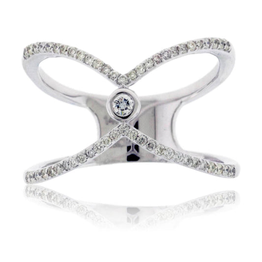 Draped Diamond Right Hand Ring - Park City Jewelers