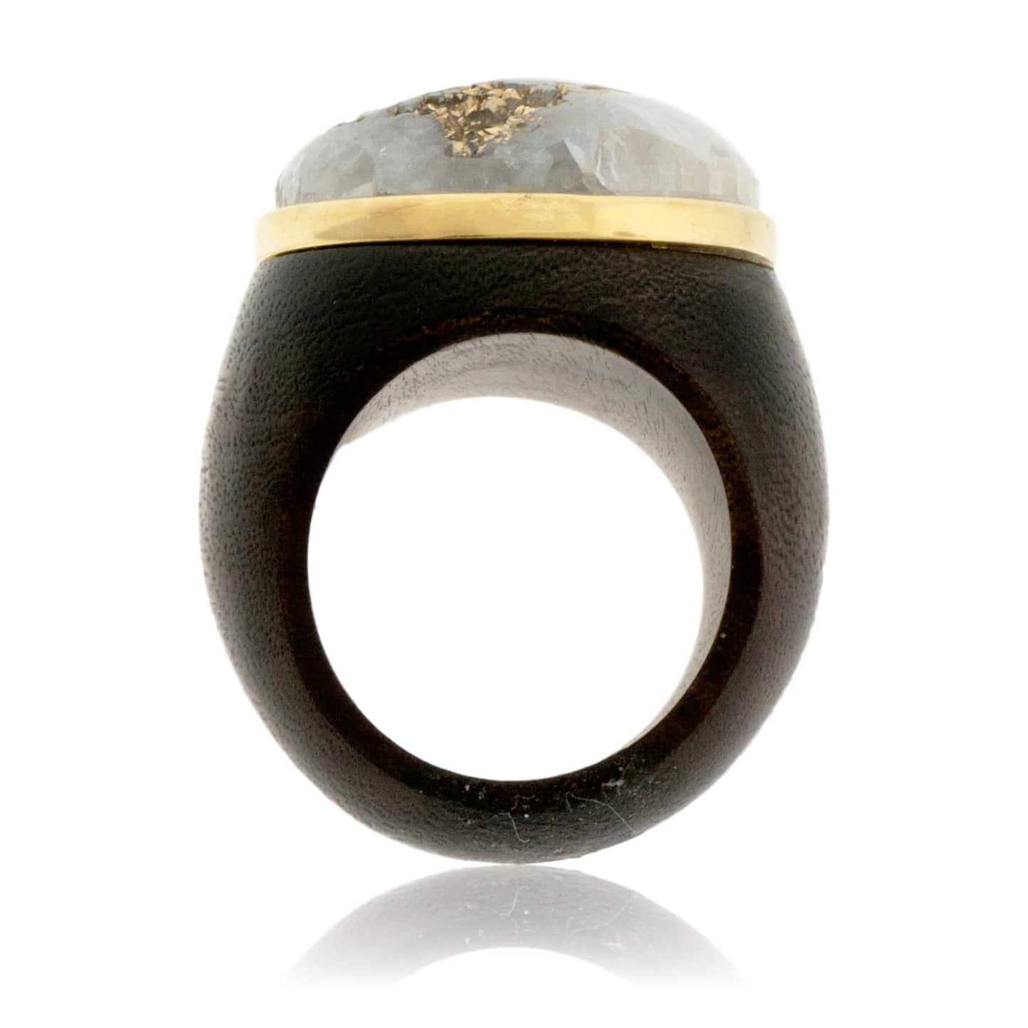 Druzy & Cabreuva Wood Ring - Park City Jewelers
