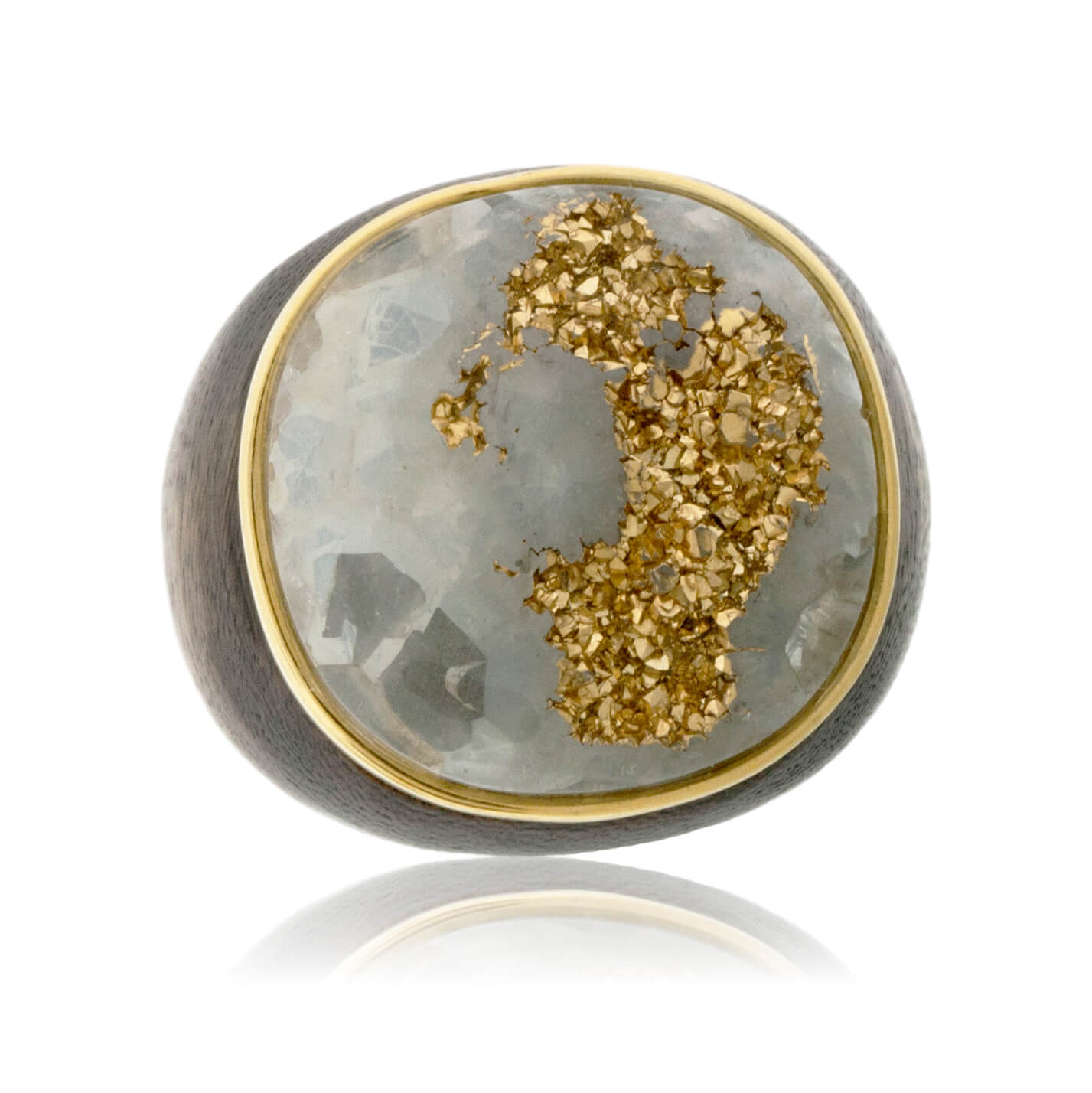 Druzy & Cabreuva Wood Ring - Park City Jewelers