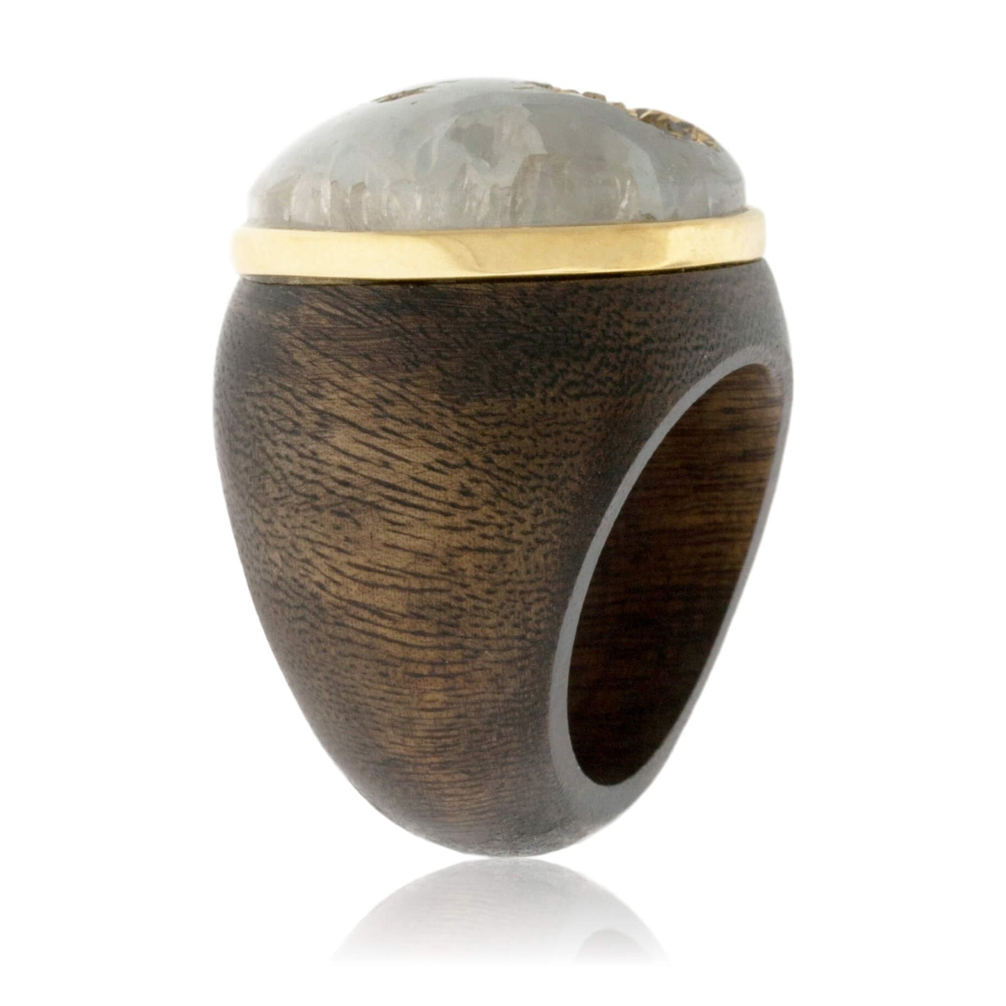 Druzy & Cabreuva Wood Ring - Park City Jewelers