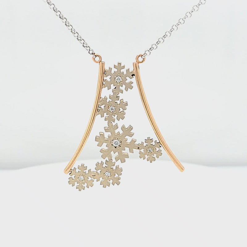 Diamond Snowflake Avalanche Necklace