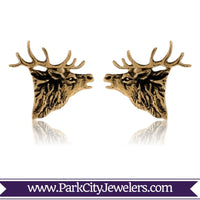 Elk Head Stud Earrings - Park City Jewelers