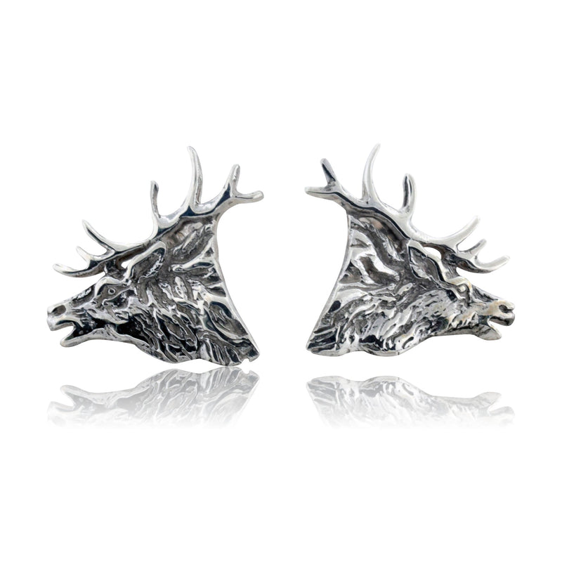 Elk Head Stud Earrings - Park City Jewelers