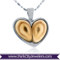 Elk Ivory Heart Pendant - Park City Jewelers