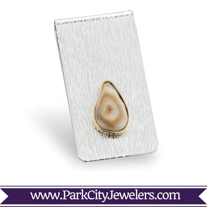 Elk Ivory Money Clip Solitare Ivory - Park City Jewelers