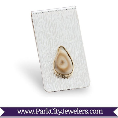Elk Ivory Money Clip Solitare Ivory - Park City Jewelers