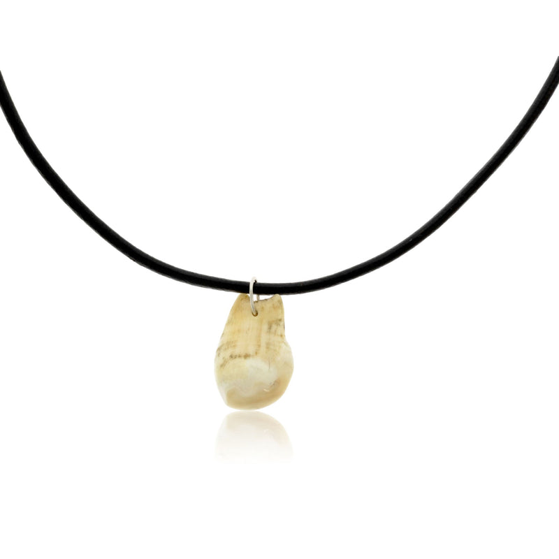 Elk Ivory Rough with Leather Cord - Park City Jewelers