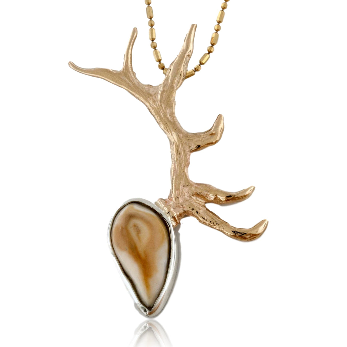 Elk Ivory Single Antler Pendant - Park City Jewelers