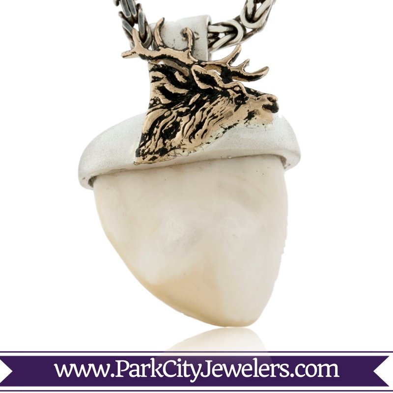 Elk Ivory Tooth Rough Pendant - Park City Jewelers