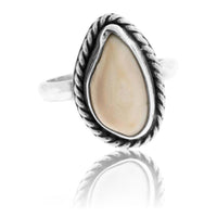 Elk Ivory Tooth Trophy Braided Ring - Park City Jewelers