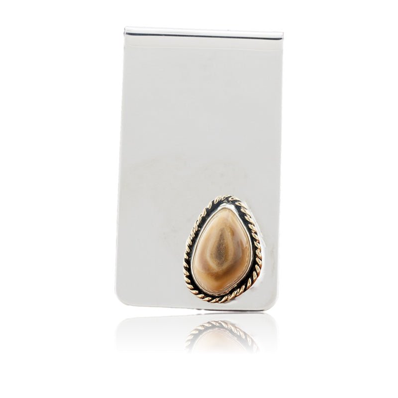Elk Tooth Braided Ivory Money Clip - Park City Jewelers