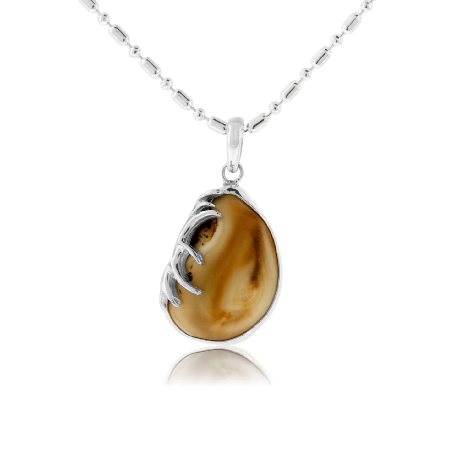 Elk Tooth Ivory Antler Pendant - Park City Jewelers