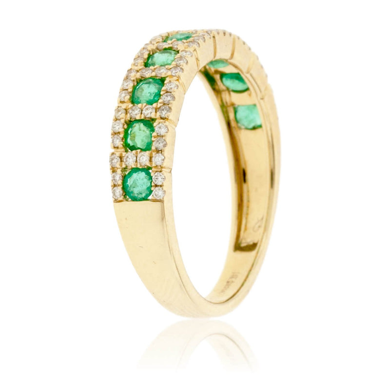 Emerald and Diamond Band - Park City Jewelers