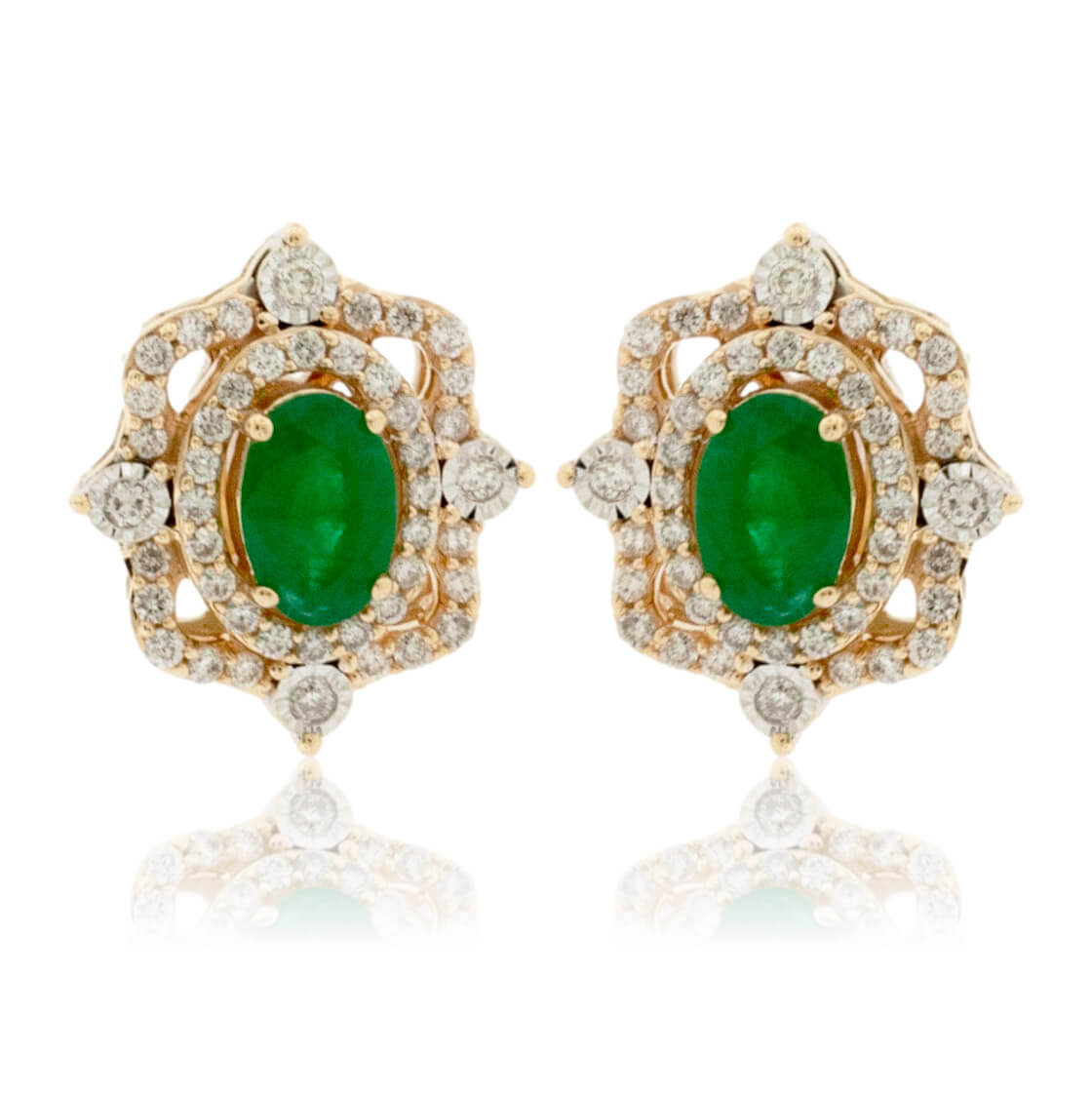 Emerald shop style earrings