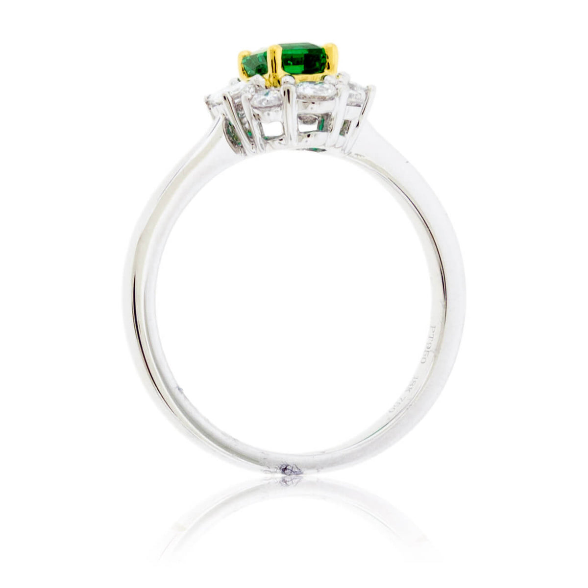 Emerald-Cut Emerald & Diamond Halo Accented Ring - Park City Jewelers