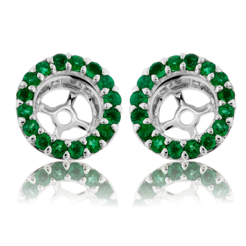 Emerald Halo Earring Jackets for Stud Earrings - Park City Jewelers