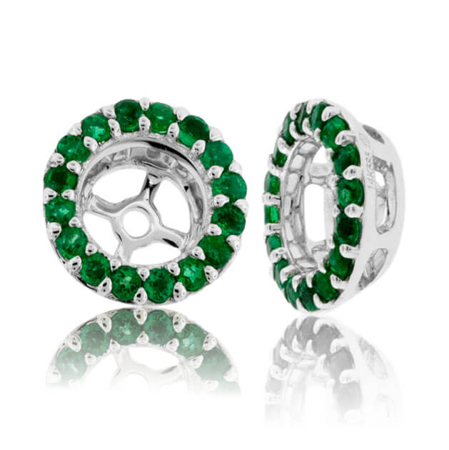 Emerald Halo Earring Jackets for Stud Earrings - Park City Jewelers