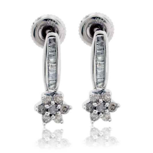 Estate Style Diamond Drop Earrings - Park City Jewelers