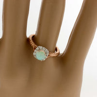 Ethiopian Opal and Diamond Halo Ring - Park City Jewelers