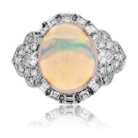 Ethiopian Opal and Diamond Ring - Park City Jewelers