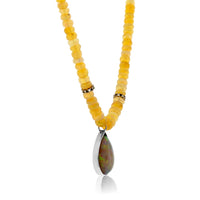 Ethiopian Opal Pendant & Bead Necklace with Diamond Accents - Park City Jewelers