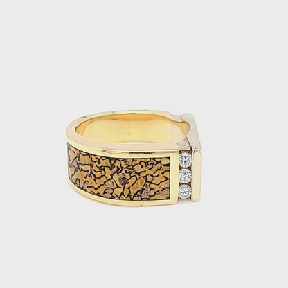 Dinosaur Bone Inlay Style Ring