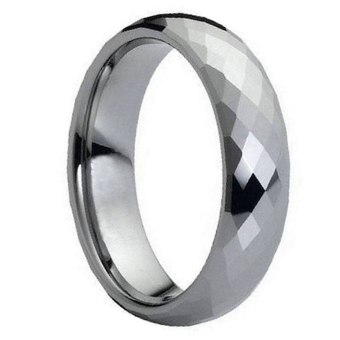 Faceted Dome Shaped Tungsten Ring - Park City Jewelers