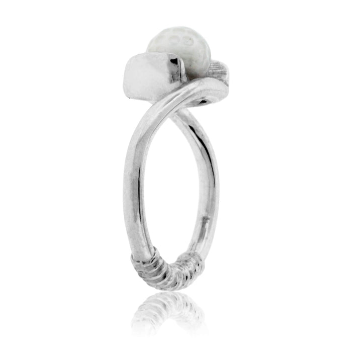 Faceted Pearl Double Putter Golf Ring - Park City Jewelers