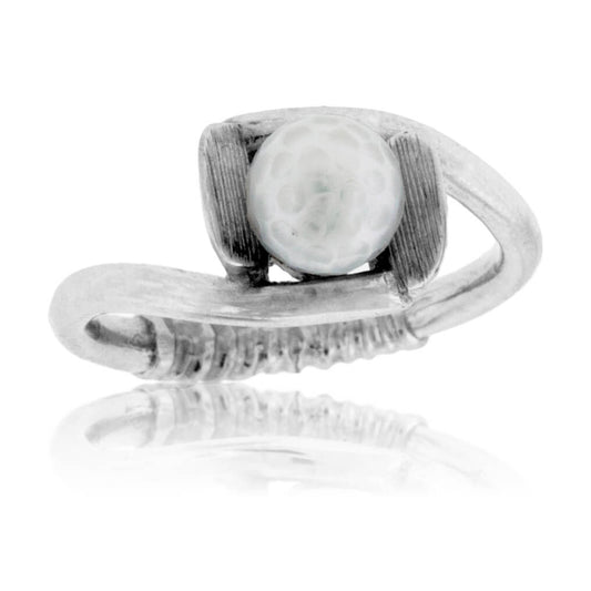 Faceted Pearl Double Putter Golf Ring - Park City Jewelers