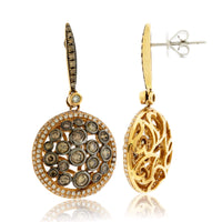 Fancy Color Brown Diamond Dangle Earrings - Park City Jewelers