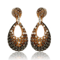 Fancy Color Brown Diamond Dangle Earrings - Park City Jewelers