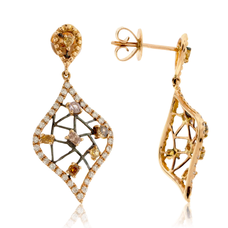 Fancy Color Diamond Dangle Earrings - Park City Jewelers