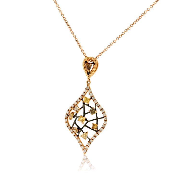 Fancy Colored Diamond Drop Pendant - Park City Jewelers