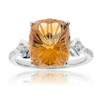 Fancy Cut Citrine and Diamond Ring - Park City Jewelers