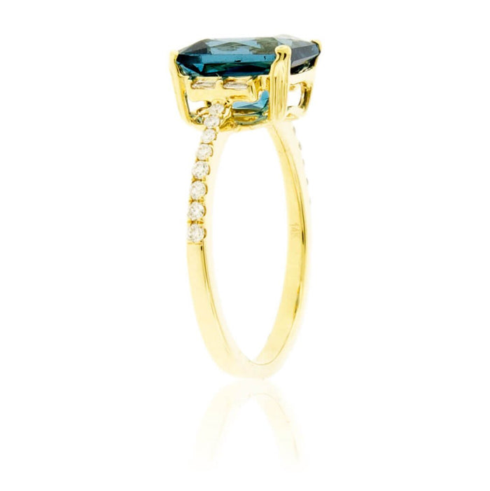 Fancy Cut London Blue Topaz & Diamond Accented Ring - Park City Jewelers