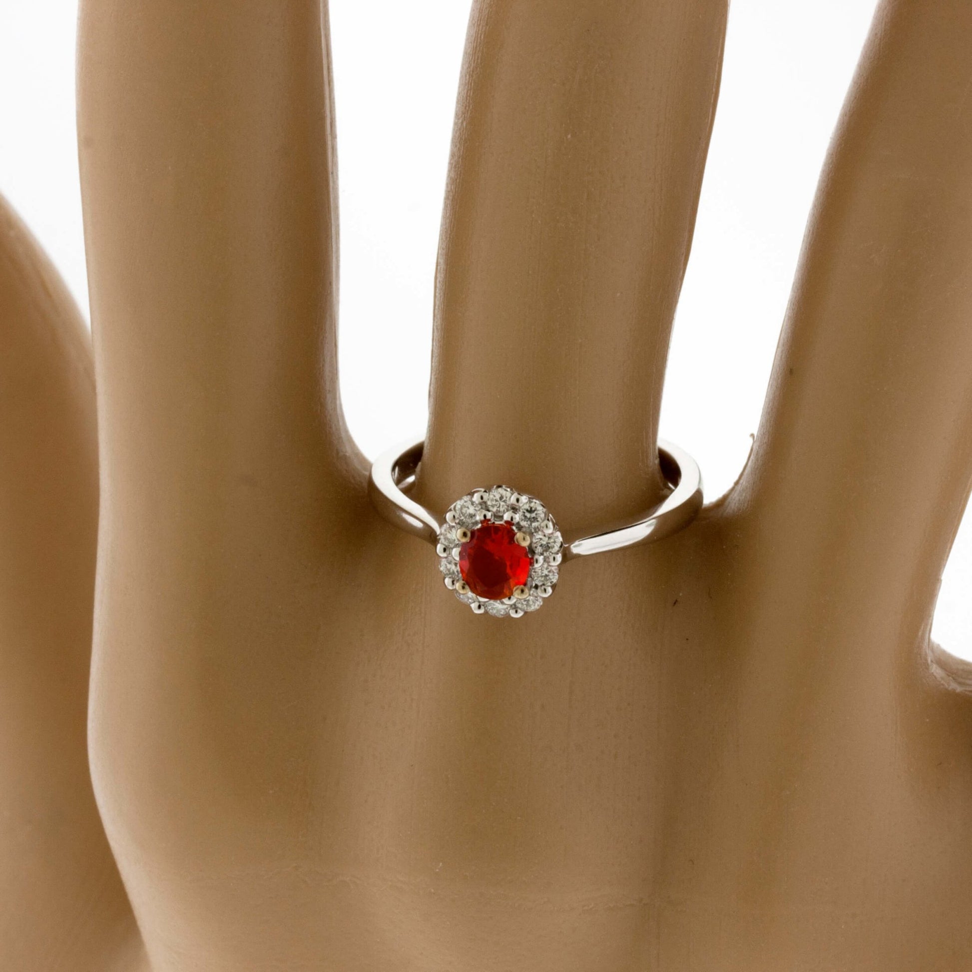 Fire Opal and Diamond Ring - Park City Jewelers