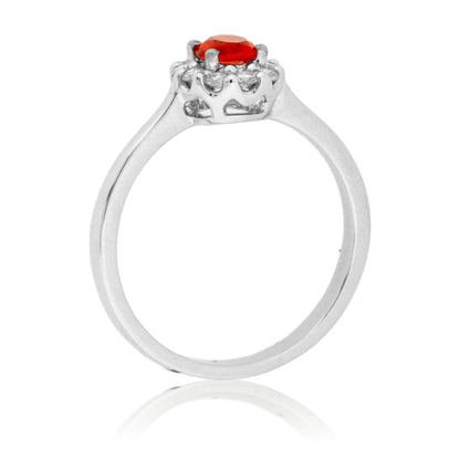 Fire Opal and Diamond Ring - Park City Jewelers