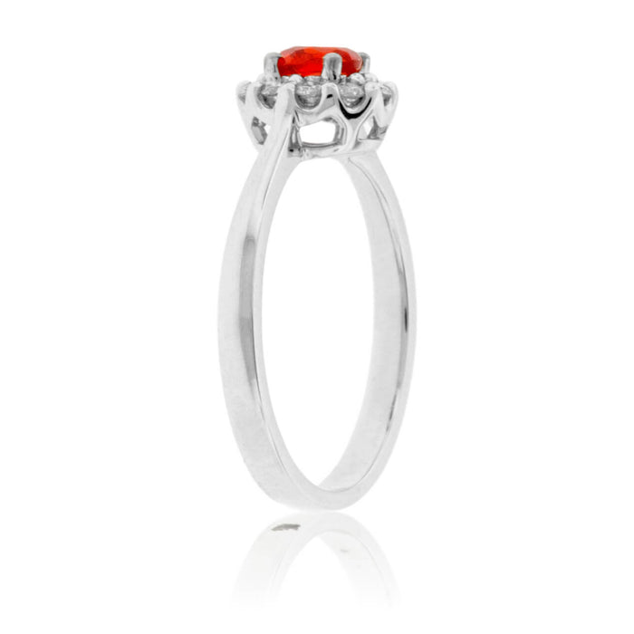 Fire Opal and Diamond Ring - Park City Jewelers