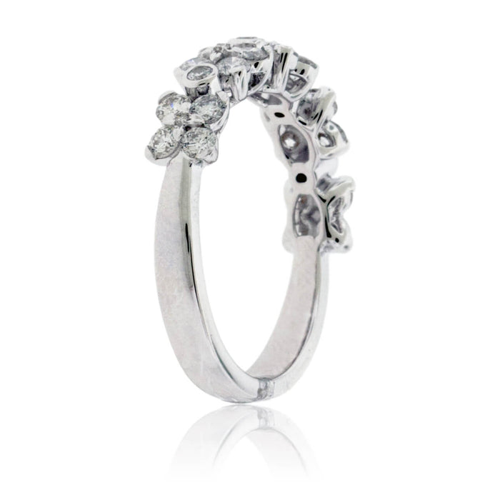 Five Cluster White Gold Diamond Ring - Park City Jewelers