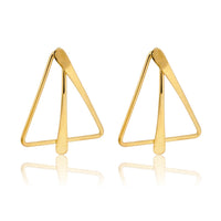 Flared Triangle Earrings with Drop - Park City Jewelers