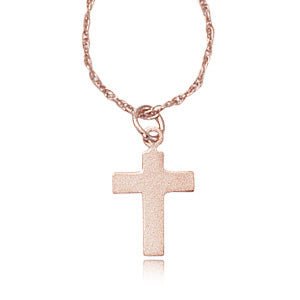Flat Cross Pendant w/ Chain - Park City Jewelers