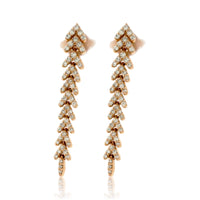 Flexible Rose Gold Diamond Dangle Drop Earrings - Park City Jewelers