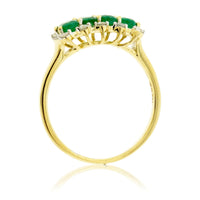Four Oval Emerald & Diamond Accented Ring - Park City Jewelers