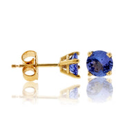 Four Prong Round Tanzanite Stud Earrings - Park City Jewelers