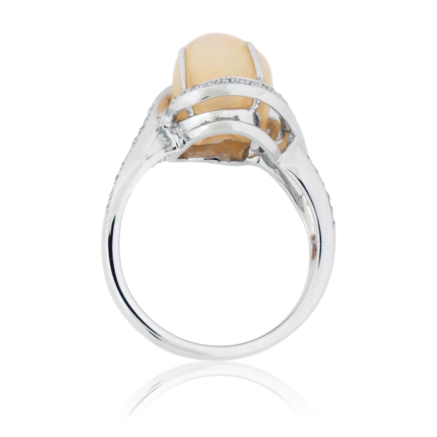 Free Form Opal Opal Ring with Diamond Accents - Park City Jewelers