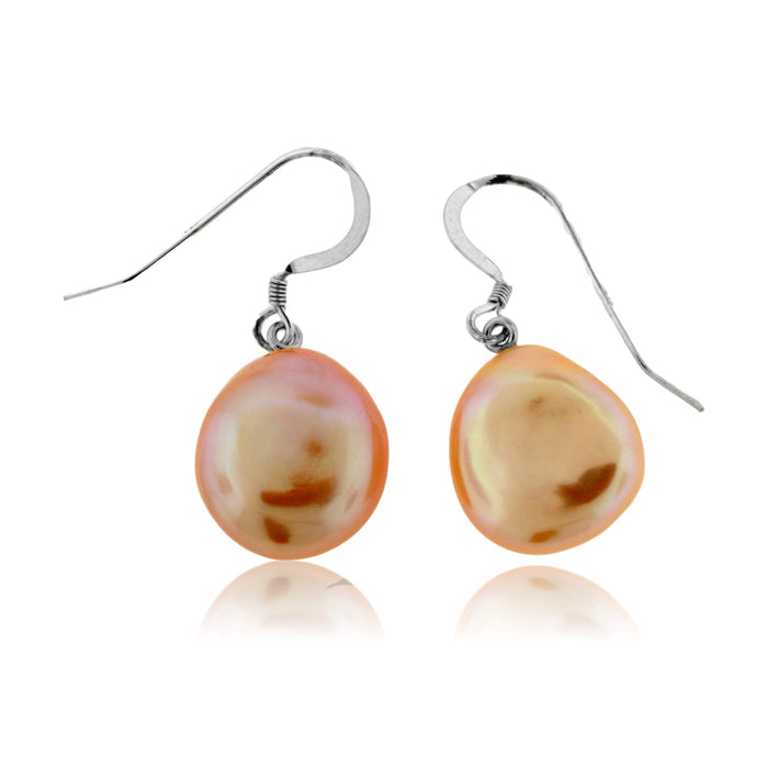 French Wire Coin Pearl Dangle Earrings - Park City Jewelers