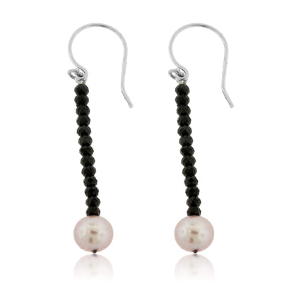 Freshwater Pearl & Spinel Dangle Earrings - Park City Jewelers