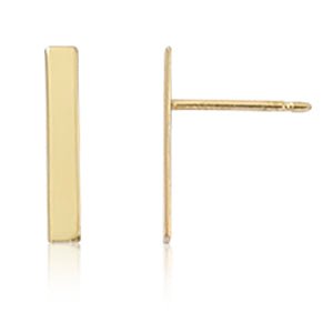 Gold Bar Post Stud Earrings - Park City Jewelers