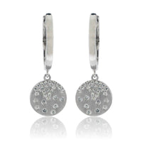 Gold Diamond Disc Dangle Earrings - Park City Jewelers