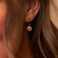 Gold Diamond Disc Dangle Earrings - Park City Jewelers